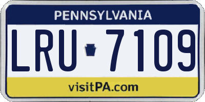 PA license plate LRU7109