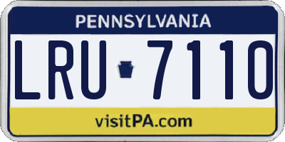 PA license plate LRU7110