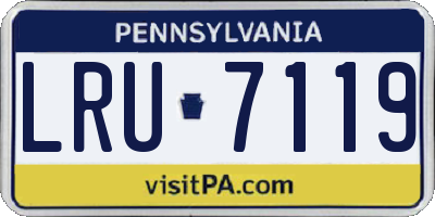 PA license plate LRU7119