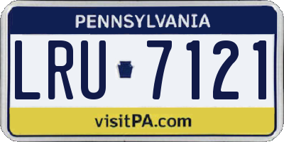PA license plate LRU7121