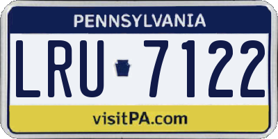 PA license plate LRU7122