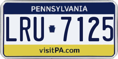 PA license plate LRU7125