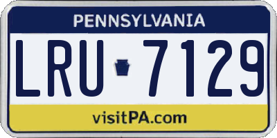 PA license plate LRU7129