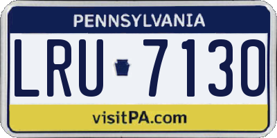 PA license plate LRU7130