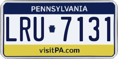 PA license plate LRU7131