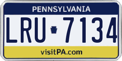 PA license plate LRU7134