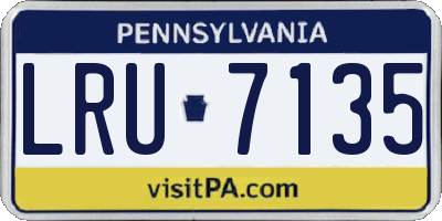 PA license plate LRU7135