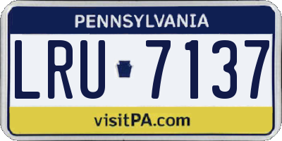 PA license plate LRU7137