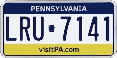 PA license plate LRU7141