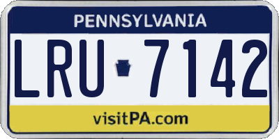 PA license plate LRU7142