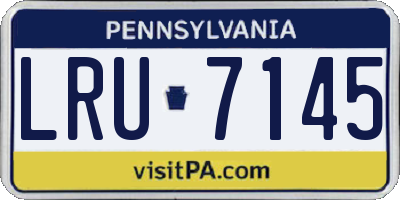PA license plate LRU7145