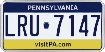 PA license plate LRU7147
