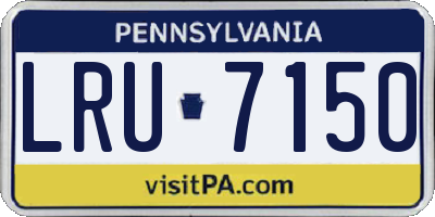 PA license plate LRU7150