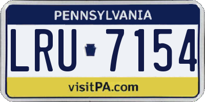 PA license plate LRU7154