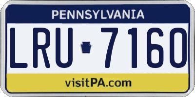 PA license plate LRU7160