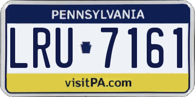 PA license plate LRU7161