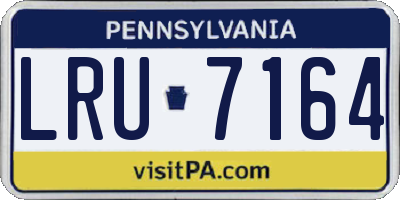 PA license plate LRU7164