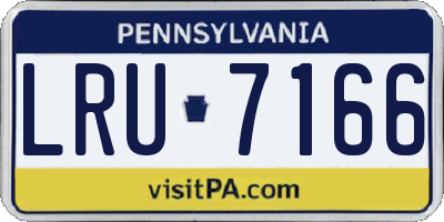 PA license plate LRU7166