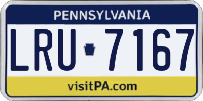 PA license plate LRU7167