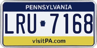 PA license plate LRU7168