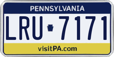 PA license plate LRU7171