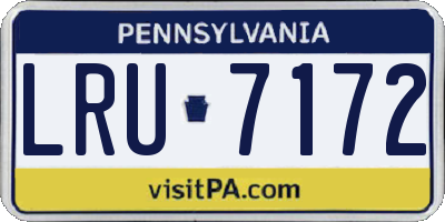 PA license plate LRU7172