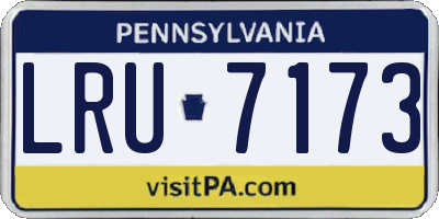 PA license plate LRU7173