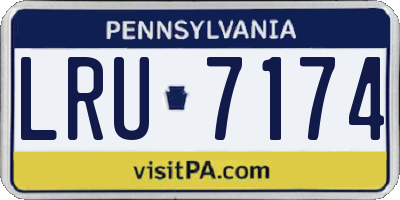PA license plate LRU7174