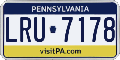 PA license plate LRU7178