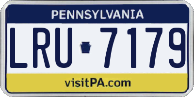 PA license plate LRU7179