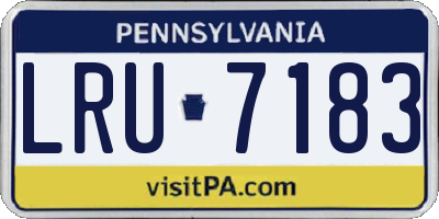 PA license plate LRU7183