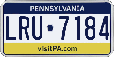 PA license plate LRU7184