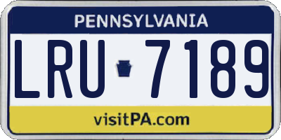 PA license plate LRU7189