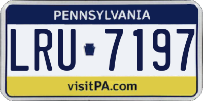 PA license plate LRU7197