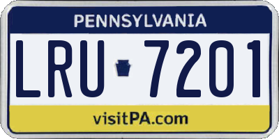 PA license plate LRU7201