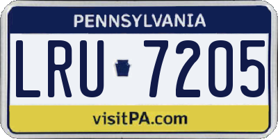 PA license plate LRU7205