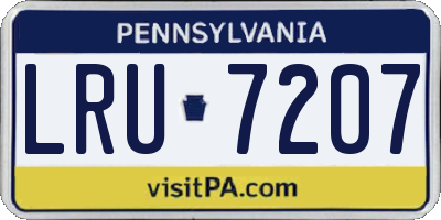 PA license plate LRU7207