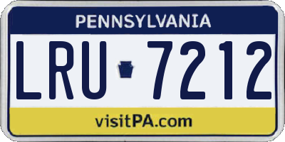 PA license plate LRU7212