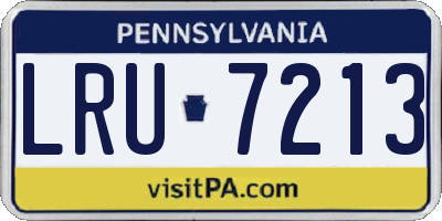 PA license plate LRU7213