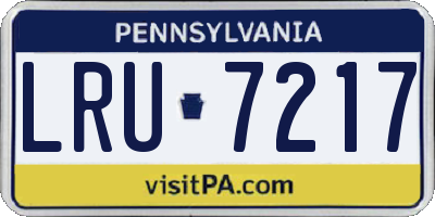 PA license plate LRU7217