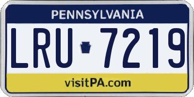 PA license plate LRU7219