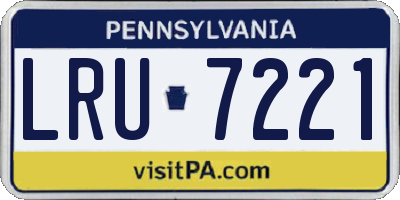 PA license plate LRU7221