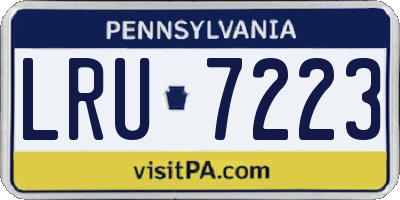 PA license plate LRU7223