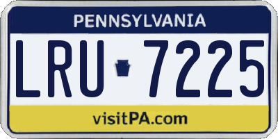 PA license plate LRU7225
