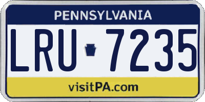 PA license plate LRU7235