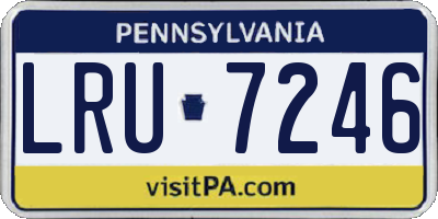 PA license plate LRU7246