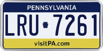 PA license plate LRU7261