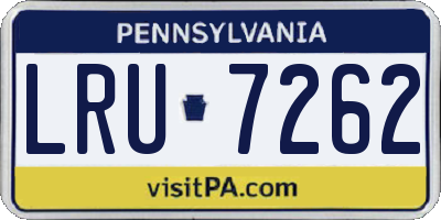 PA license plate LRU7262
