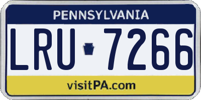 PA license plate LRU7266