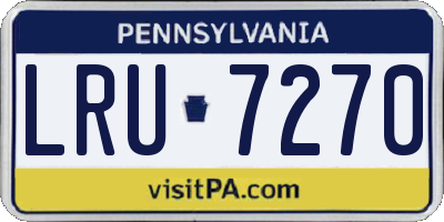 PA license plate LRU7270